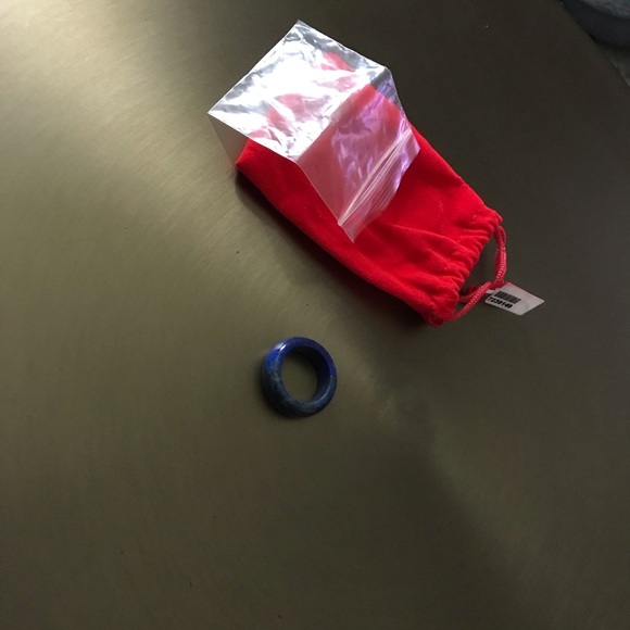 Lapis Lazuli SIZE 6 FANCY LAPIS Carved RING Band 25.00 ctw GEMSTONE DARK BLUE - Picture 4 of 5